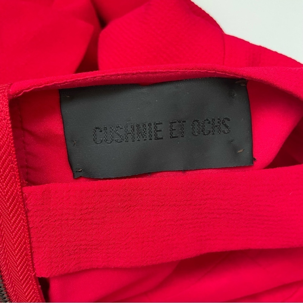 Cushnie et Ochs red cut out dress back zip cherry sexy going out event valentine - Picture 3 of 13